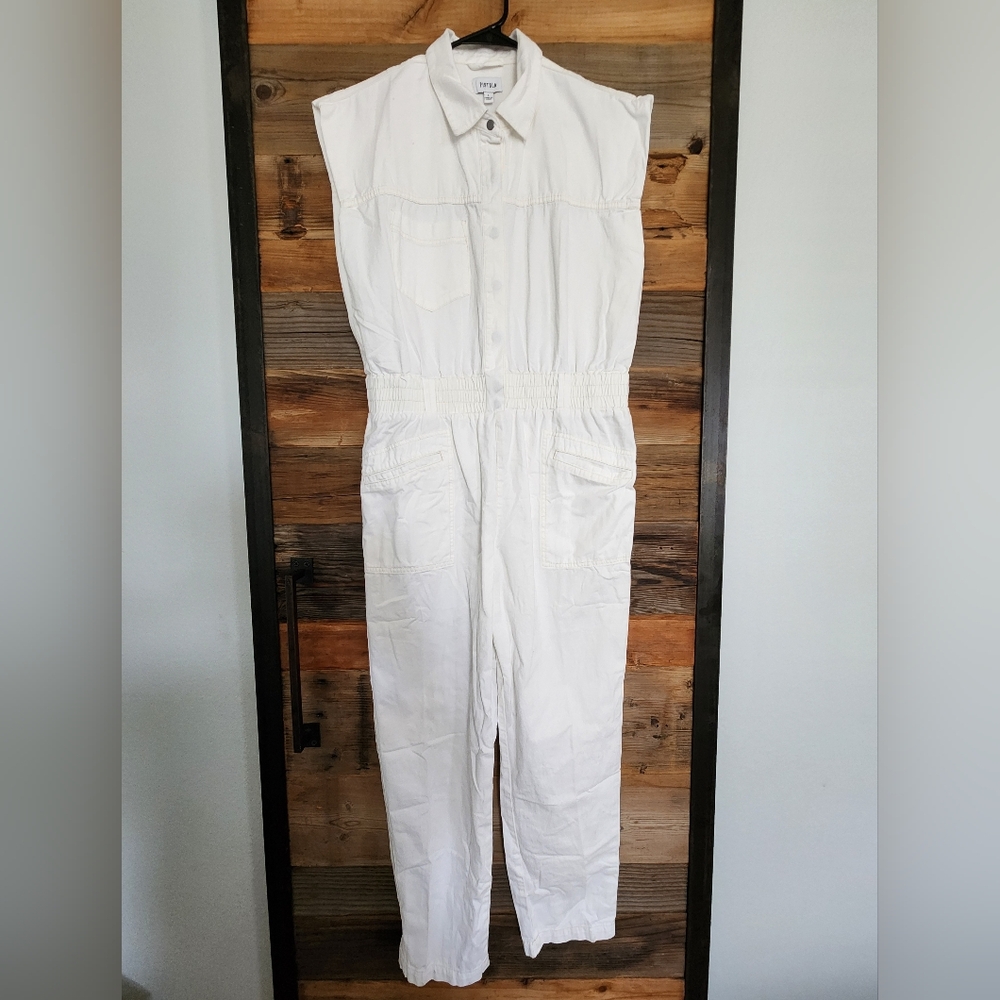 Pistola Rosie Button-Front Jumpsuit Excellent Condition L CALL OUT SEE BELOW - Picture 4 of 9